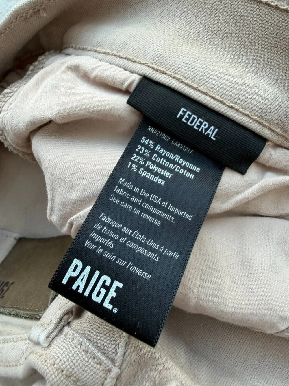 Mens Paige Transcend Federal Slim Straight Jean